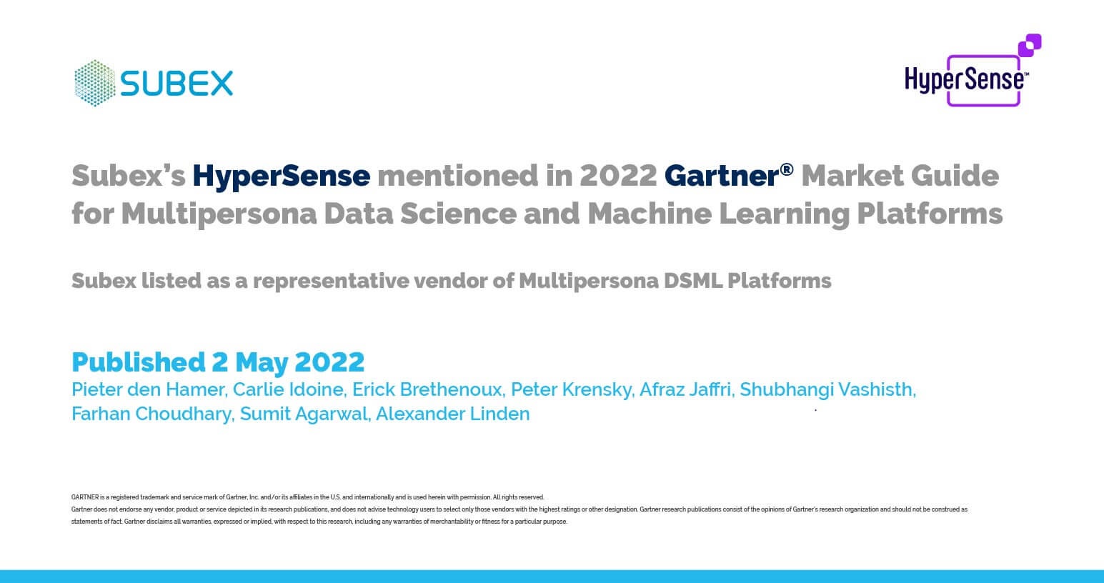 HyperSense named in 2022 Gartner® Market Guide for Multipersona Data