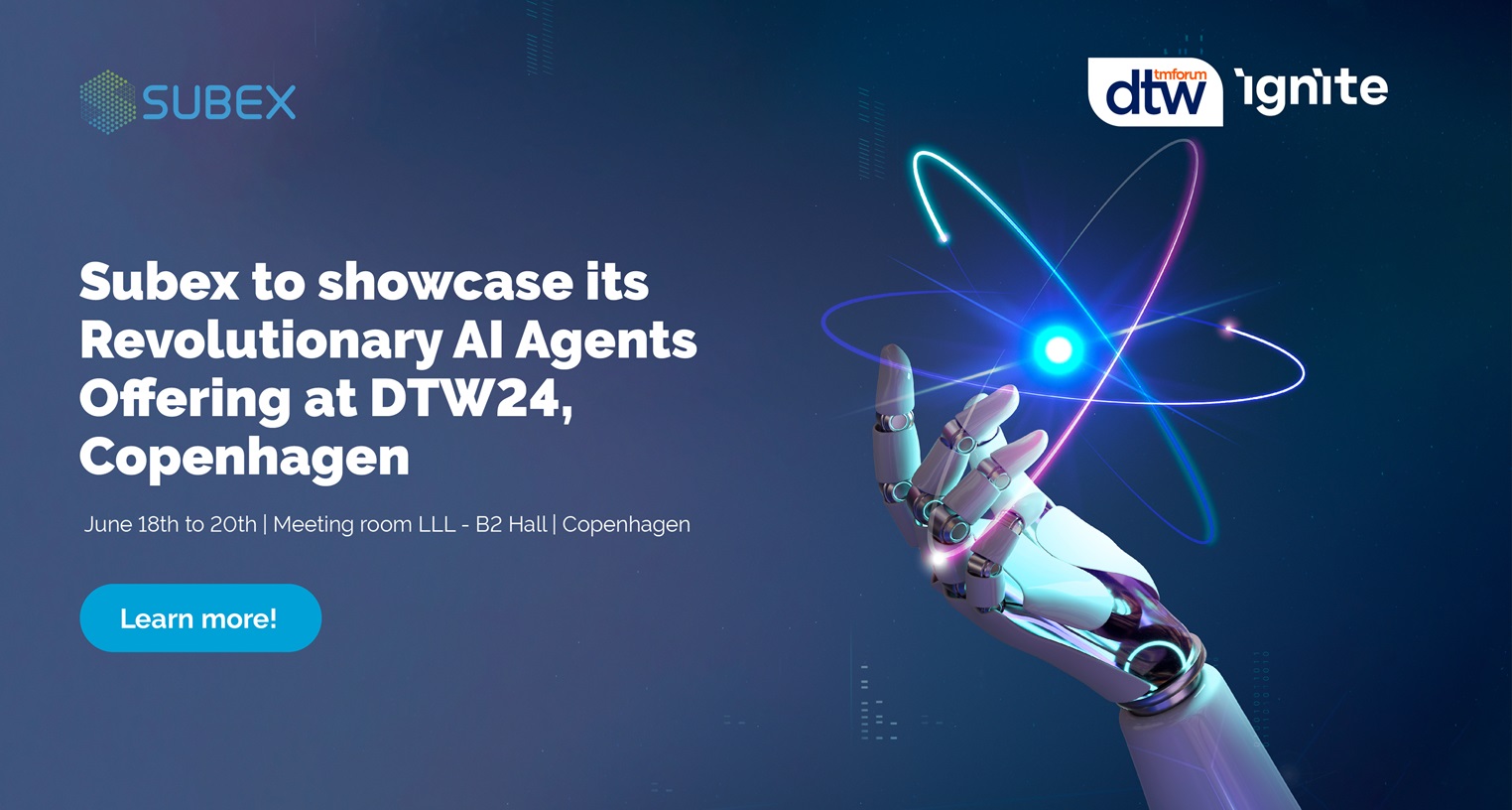 Subex to showcase its Revolutionary AI Agents Offering at DTW24, Copenhagen